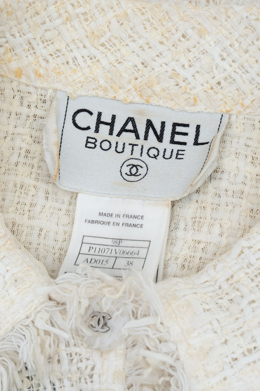 Chanel Tweedjacke Weiß
