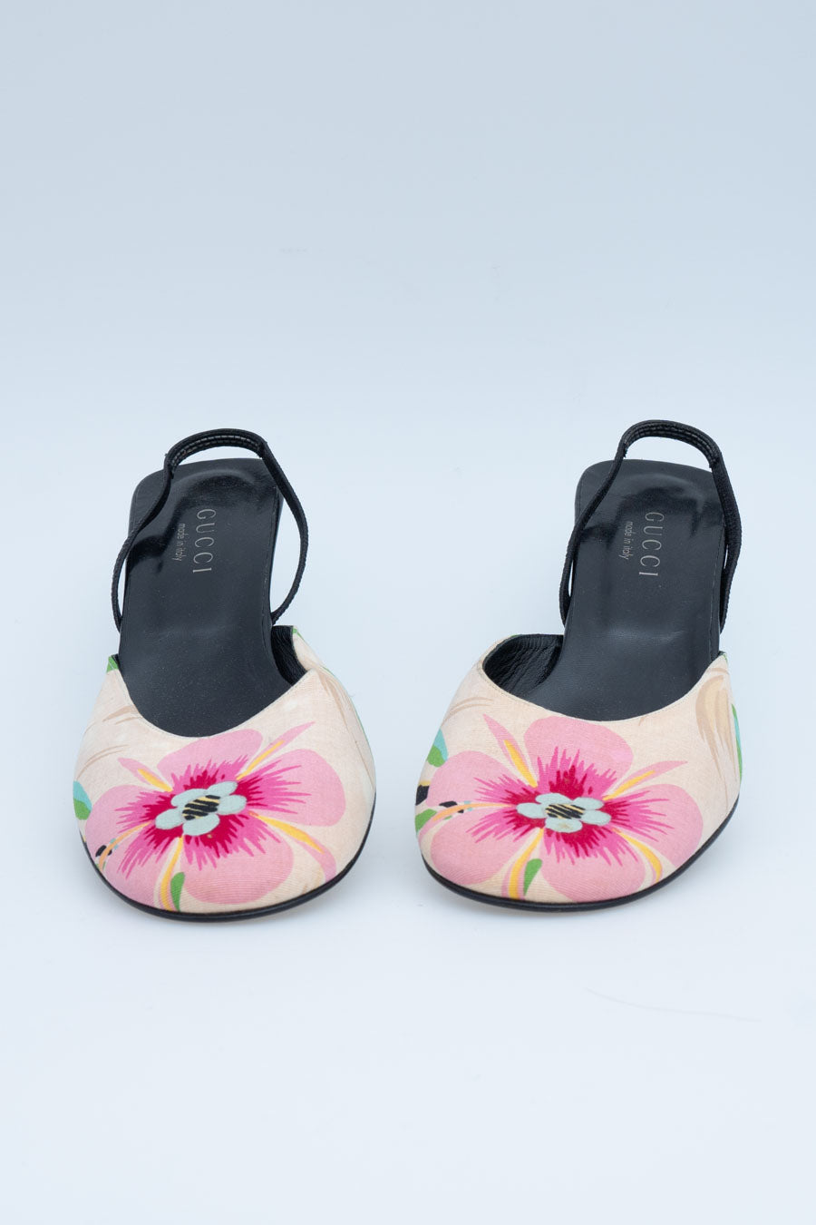Gucci Absatz-Mules mit blauem Absatz