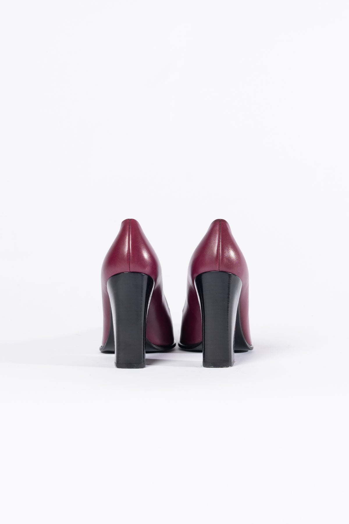 Prada Plateau Heels Spitz in Beere