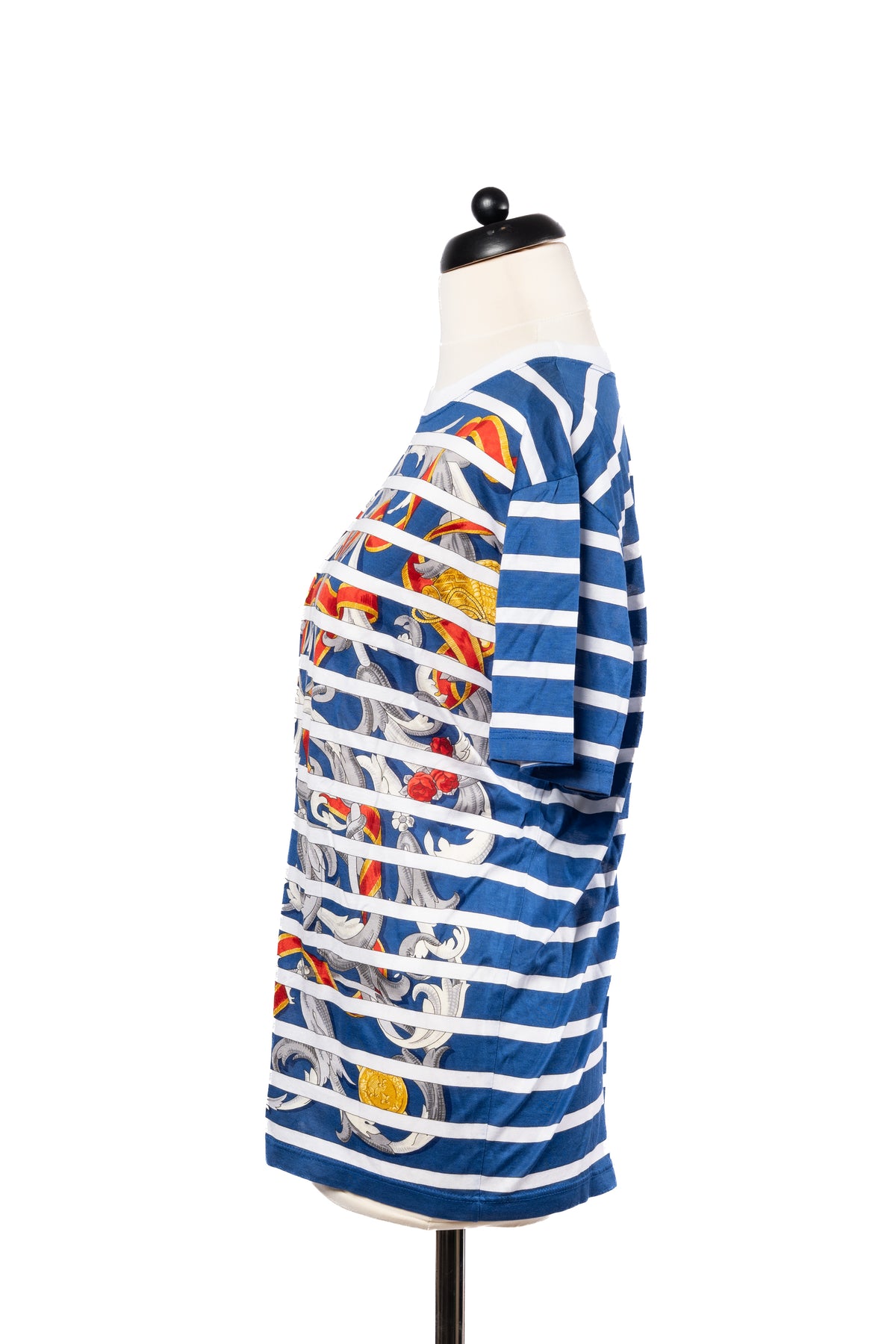 Hermès T-Shirt Blau Weiß gestreift