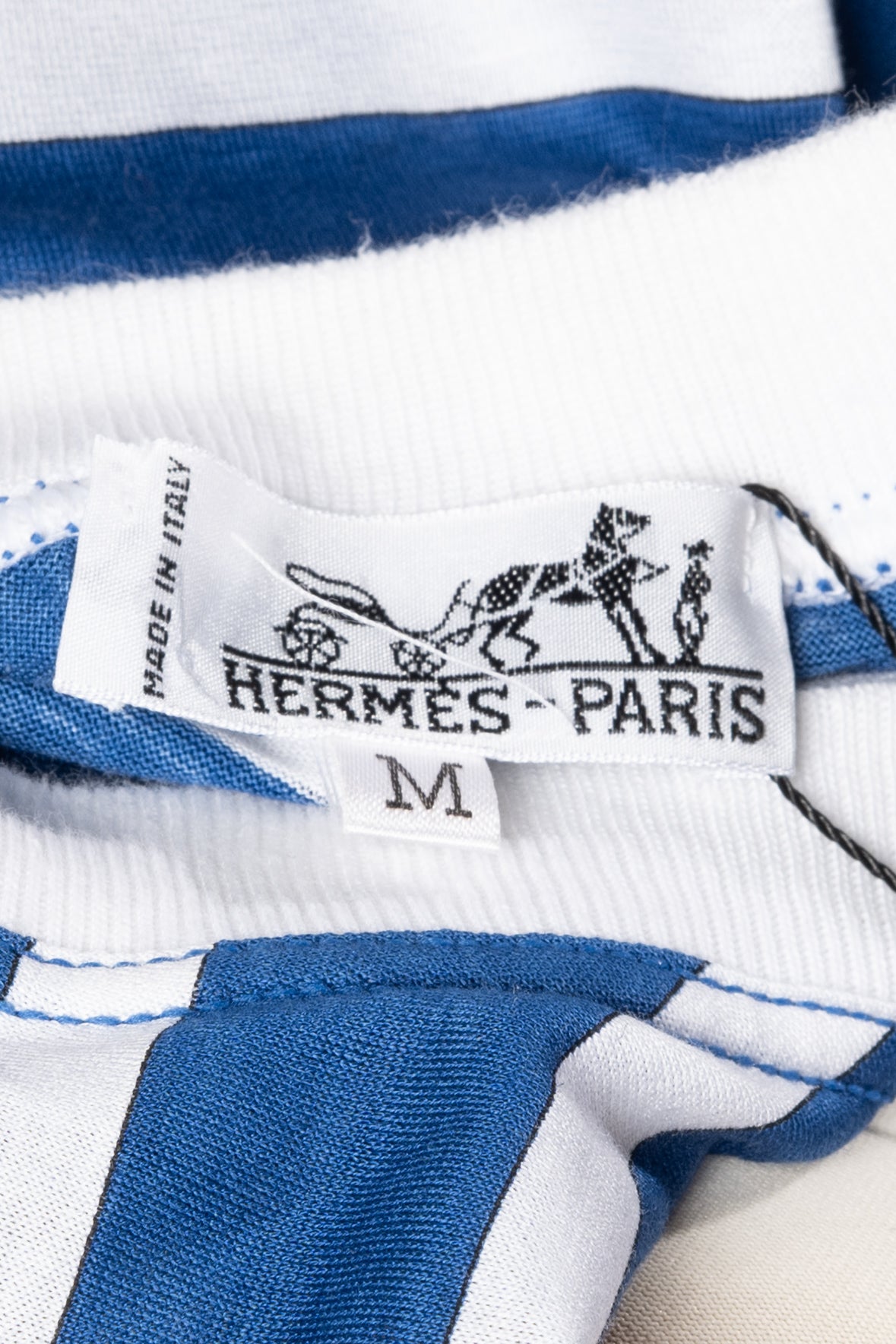 Hermès T-Shirt Blau Weiß gestreift