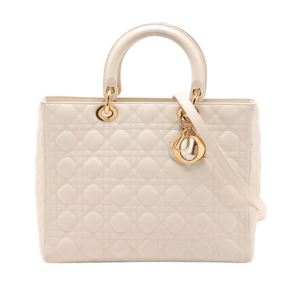 Christian Dior Vintage Lady Dior Leather Large