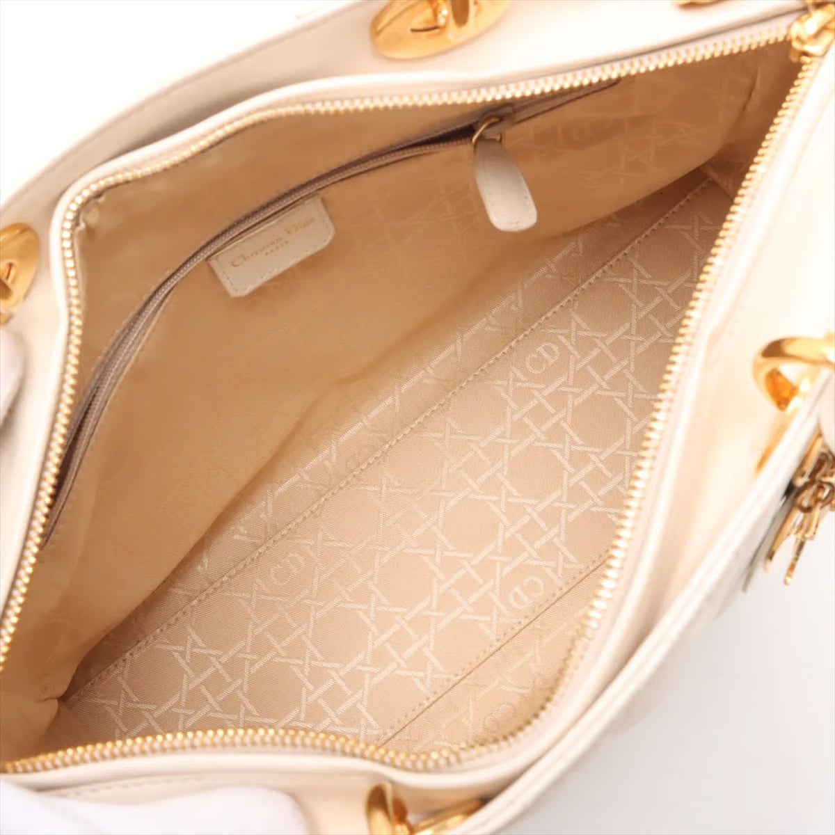 Christian Dior Vintage Lady Dior Leather Large