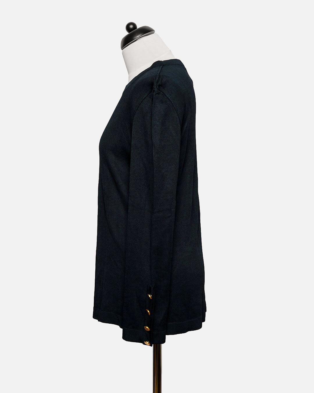 Chanel Pullover mit goldenen Knöpfen · Schwarz