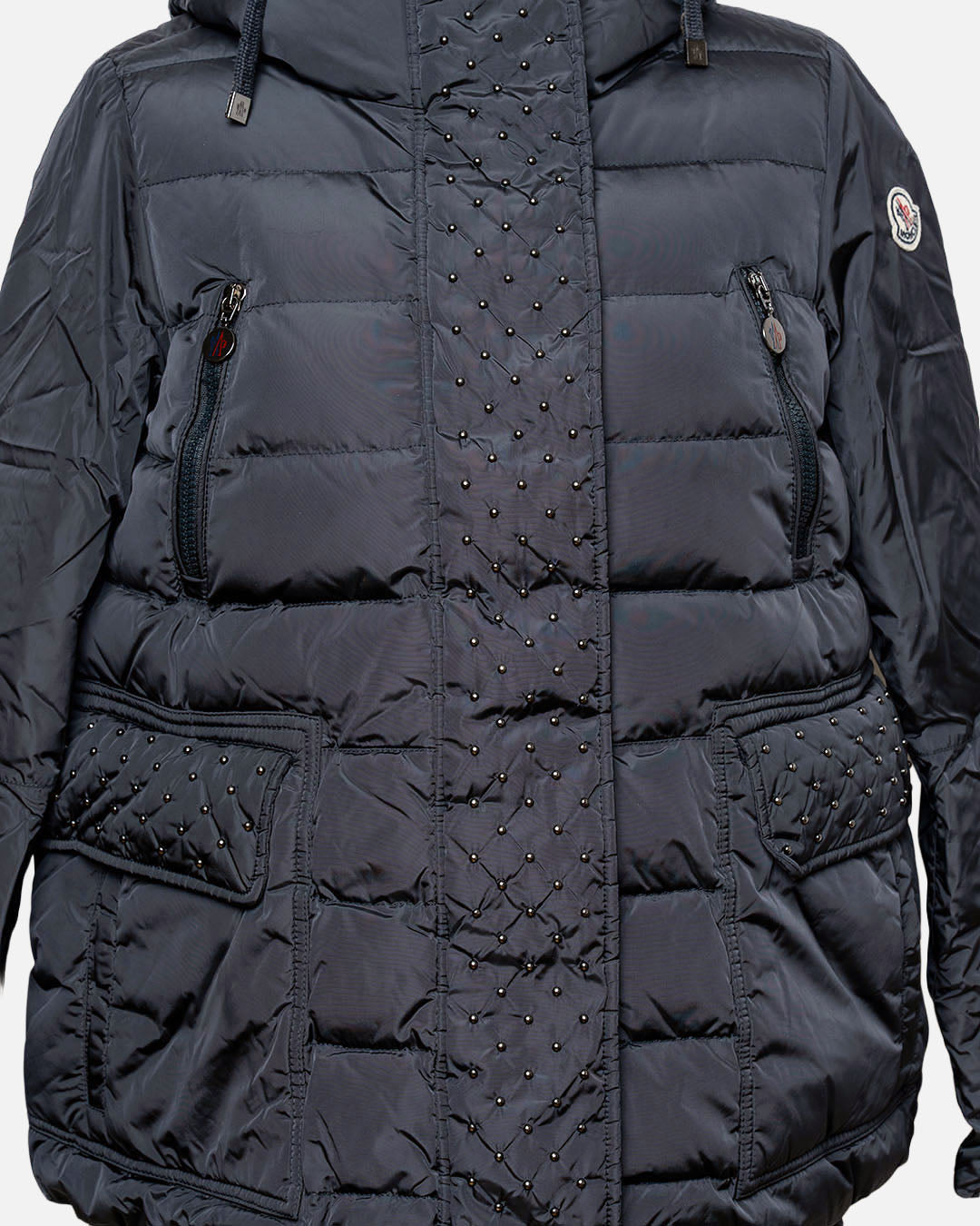 Moncler Steppjacke mit Nieten · Dunkelblau
